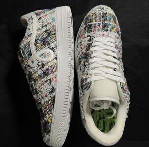 John Geiger GF-01 Tweed Boucle White Sneakers